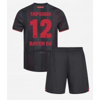 Otroški Nogometni dresi Bayer Leverkusen Edmond Tapsoba #12 Domači 2025-26 Kratek Rokav (+ Kratke hlače)